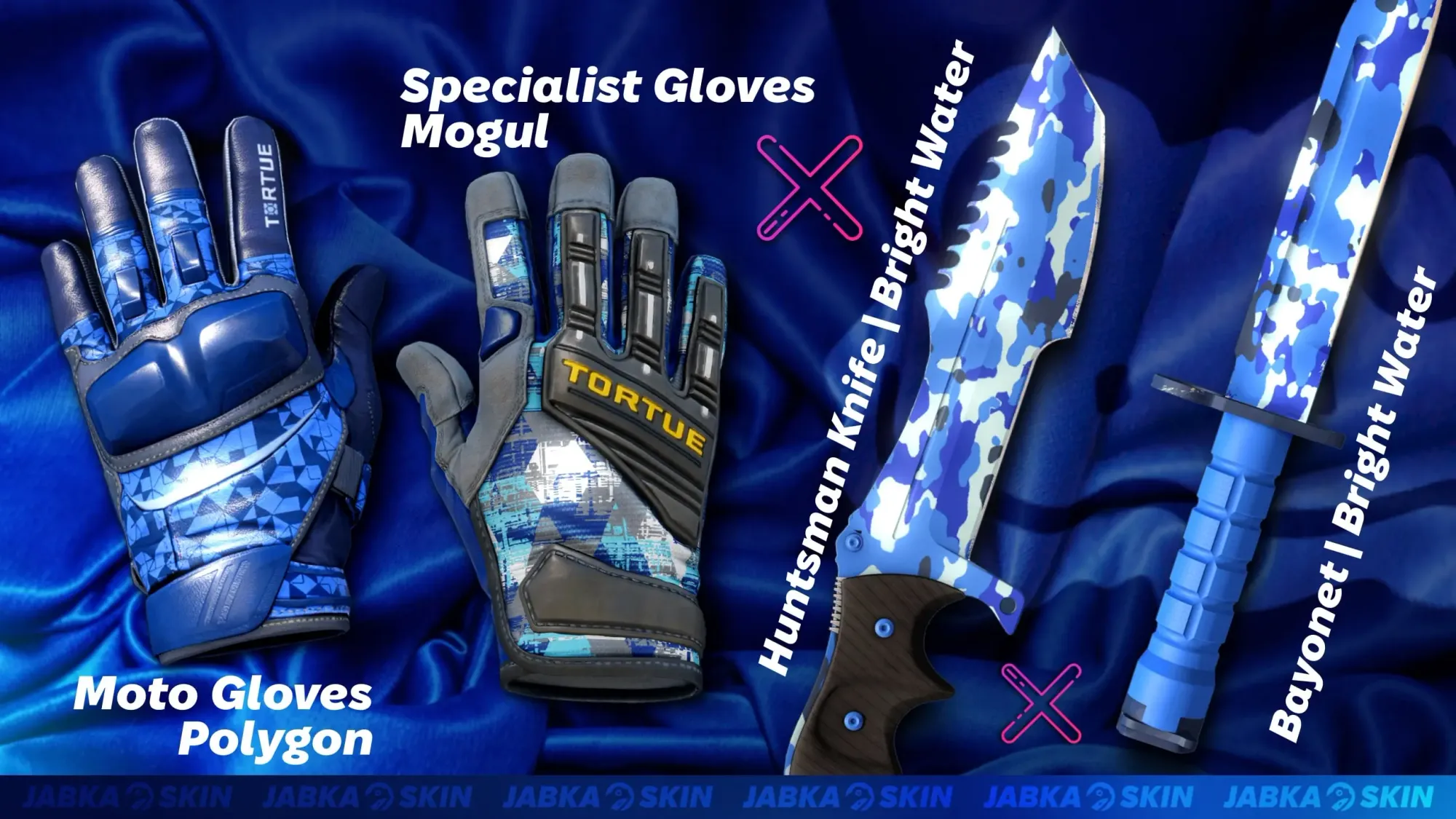 Синие перчатки и ножи в КС 2