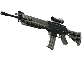 SG 553 | Damascus Steel (Well-Worn)