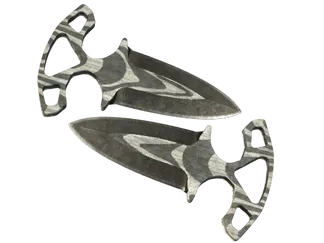 ★ Shadow Daggers | Black Laminate (Battle-Scarred)