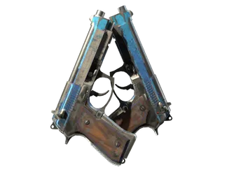 StatTrak™ Dual Berettas | Urban Shock (Battle-Scarred)