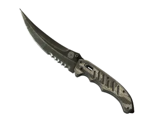 ★ StatTrak™ Flip Knife | Black Laminate (Battle-Scarred)