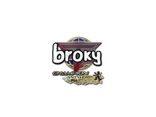Sticker | broky (Glitter, Champion) | Antwerp 2022