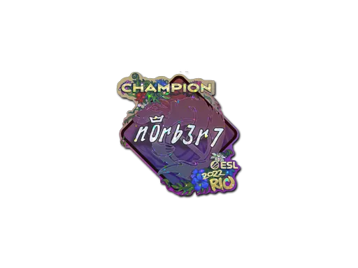 Sticker | n0rb3r7 (Glitter, Champion) | Rio 2022