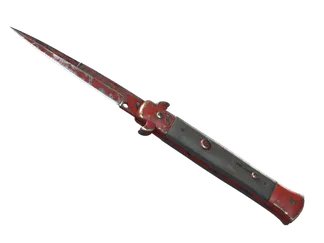 ★ StatTrak™ Stiletto Knife | Crimson Web (Battle-Scarred)