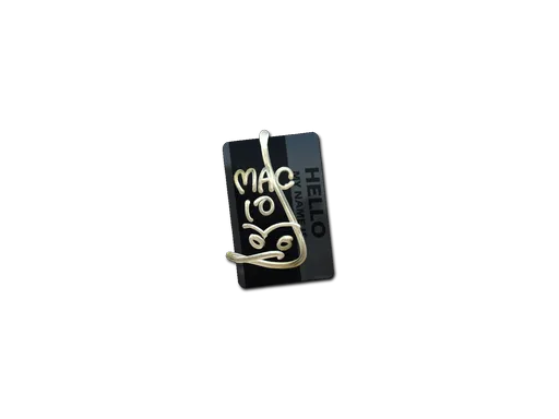 Sticker | Hello MAC-10 (Gold)