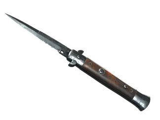 ★ Stiletto Knife | Damascus Steel (Well-Worn)