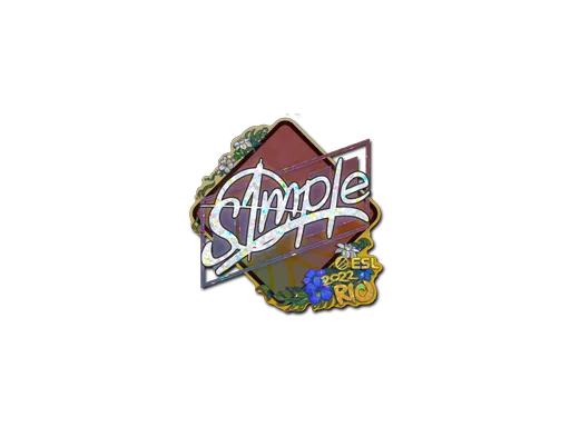 Sticker | s1mple (Glitter) | Rio 2022