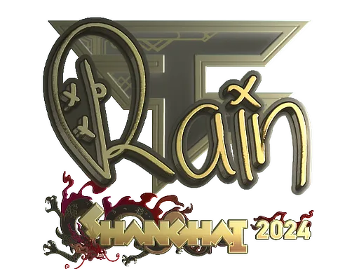 Sticker | rain (Gold) | Shanghai 2024