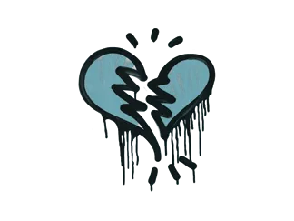 Sealed Graffiti | Broken Heart (Wire Blue)