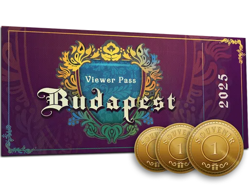Budapest 2025 Viewer Pass + 3 Souvenir Tokens
