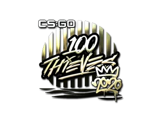 Sticker | 100 Thieves (Gold) | 2020 RMR