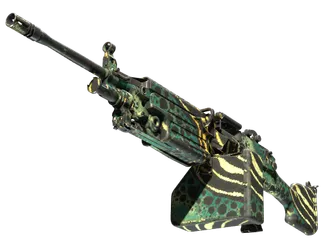 M249 | Emerald Poison Dart (Well-Worn)